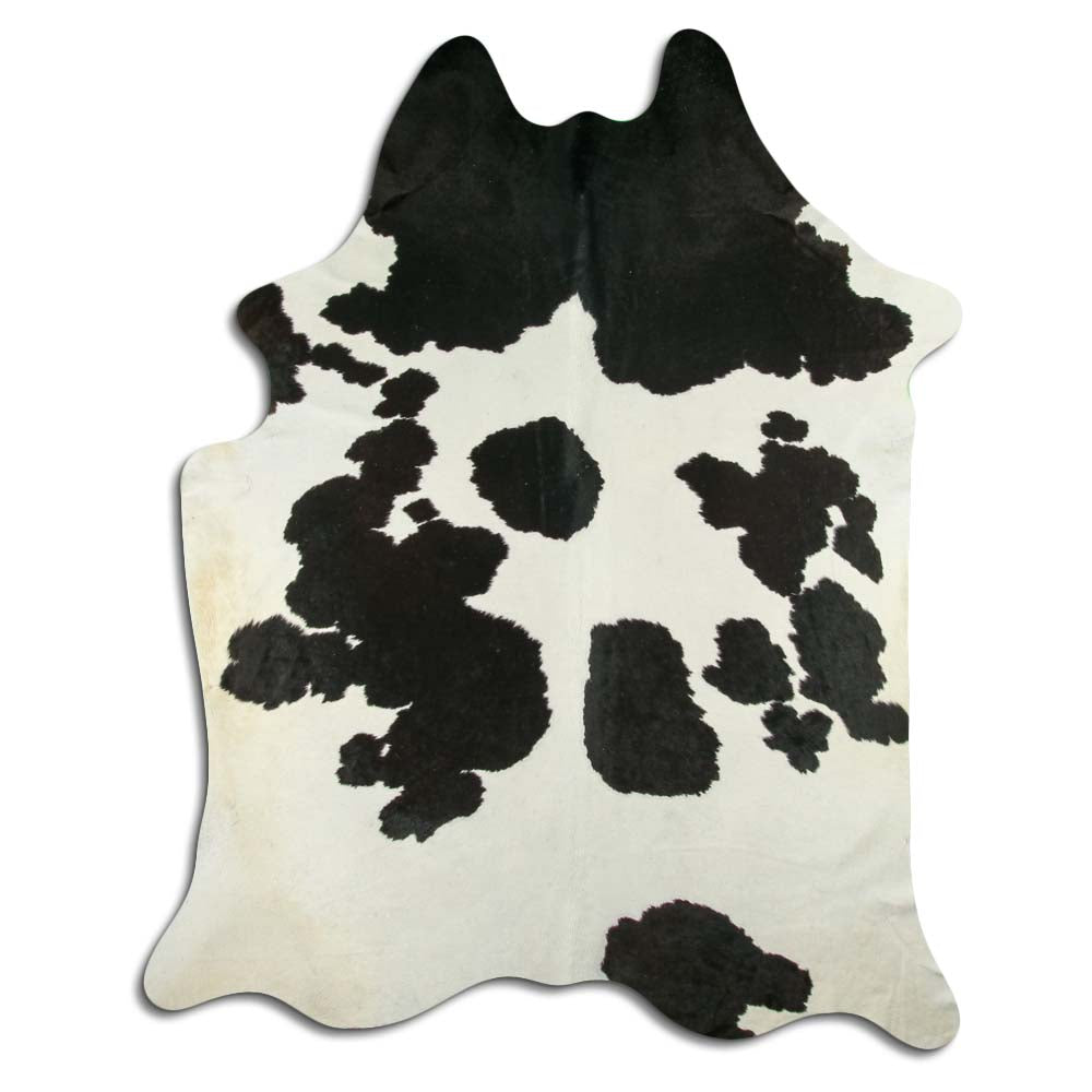 Černá a bílá hovězí kůže XXL
