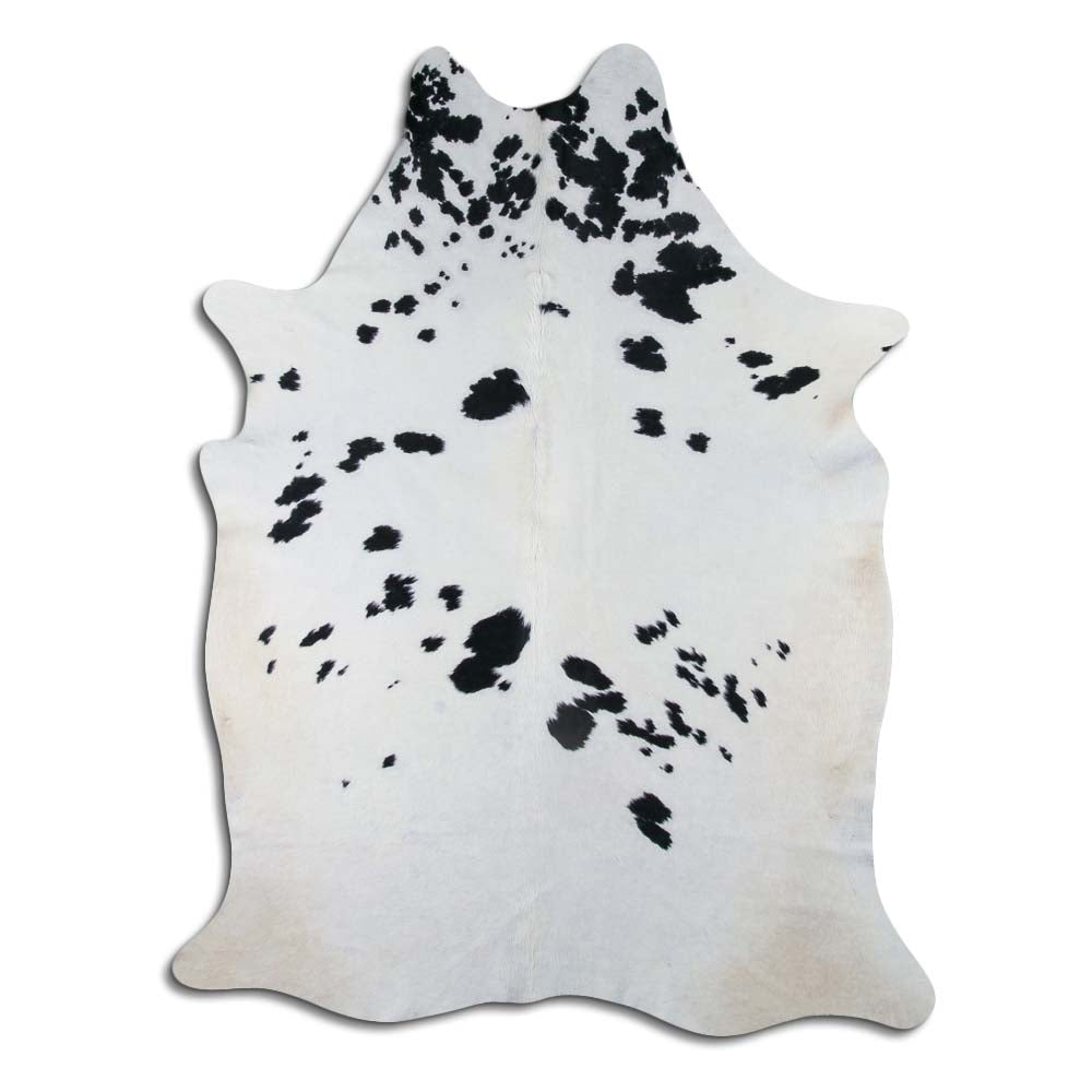 Černá a bílá hovězí kůže XXL