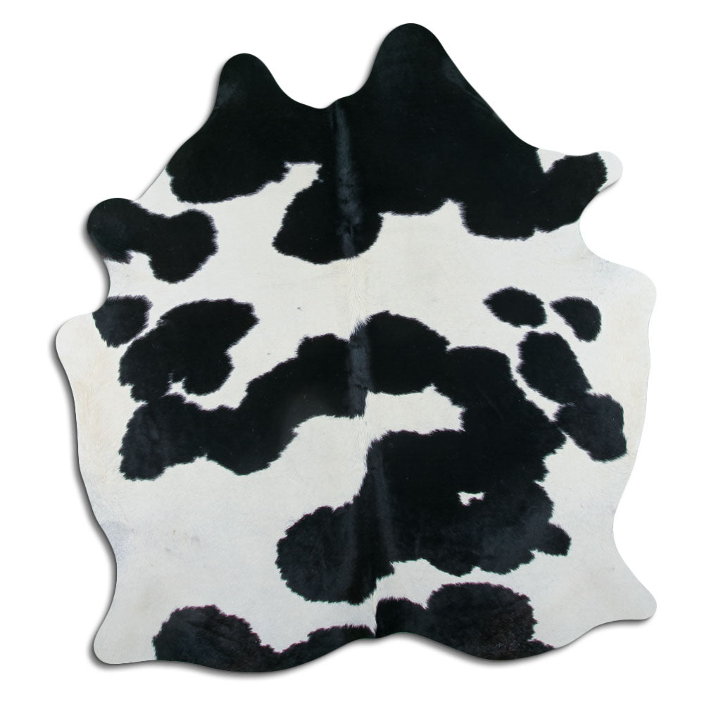 Černá a bílá hovězí kůže L