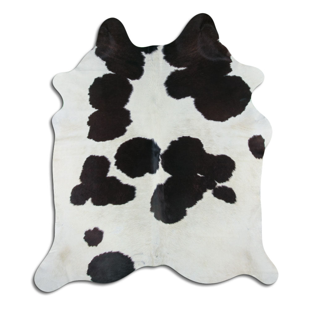 Černá a bílá hovězí kůže XL