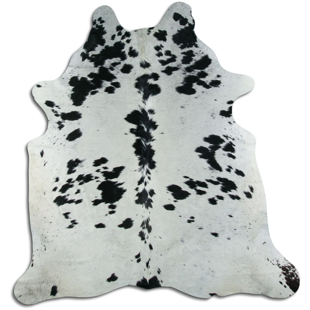 Černá a bílá hovězí kůže XL