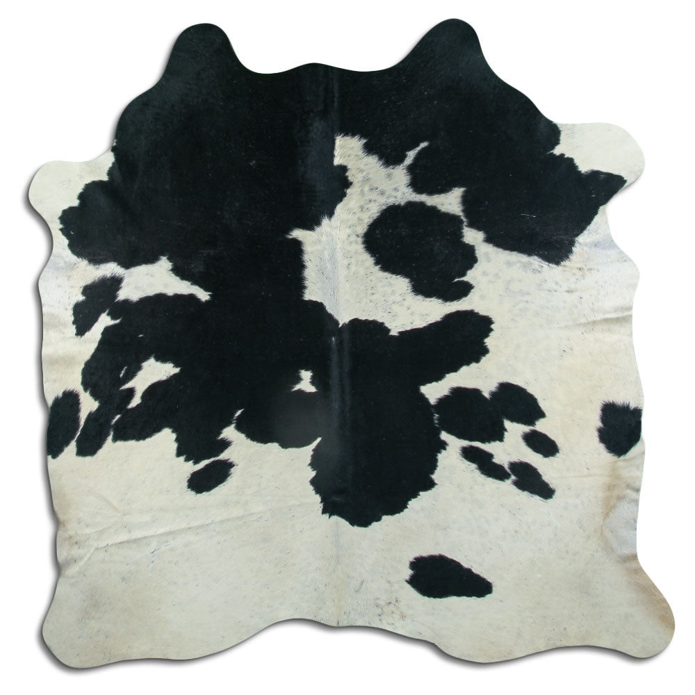 Černá a bílá hovězí kůže L