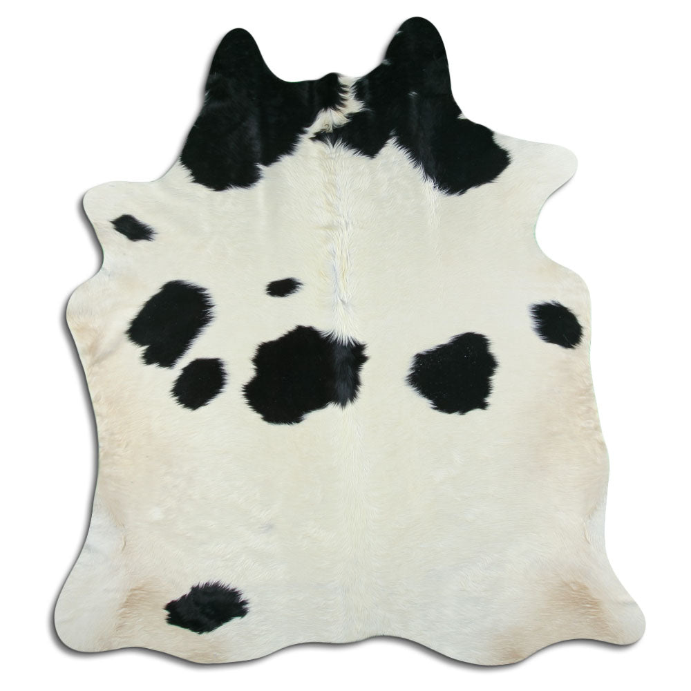 Černá a bílá hovězí kůže XL