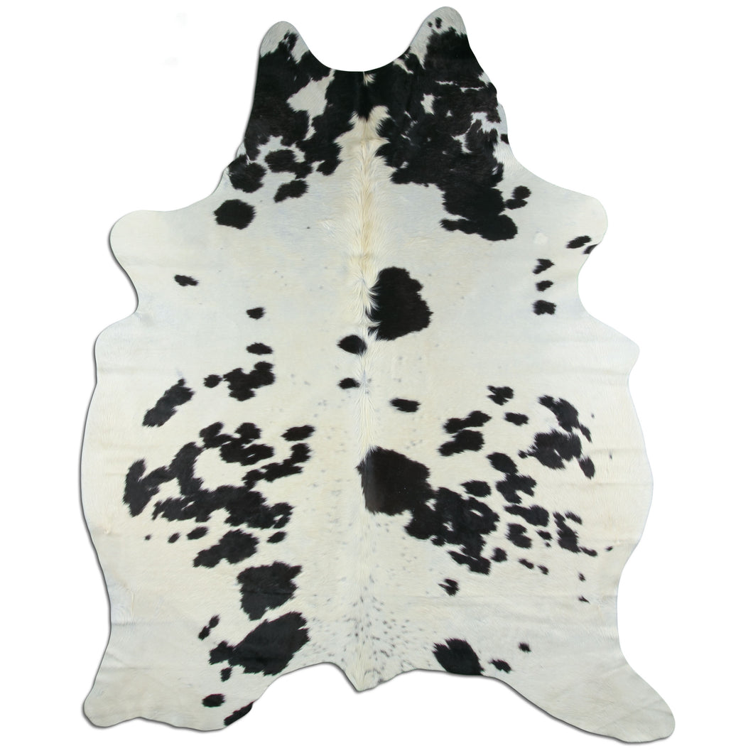 Černá a bílá hovězí kůže XXL