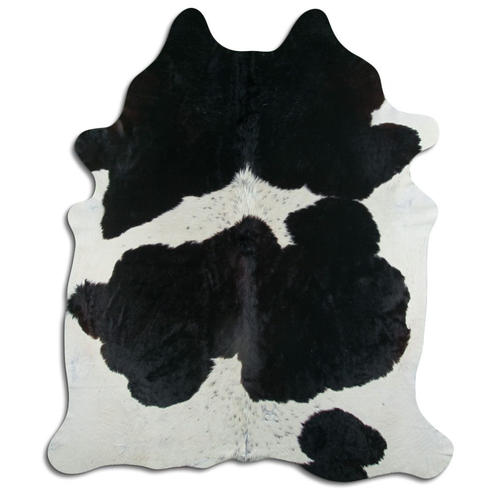 Černá a bílá hovězí kůže XXL