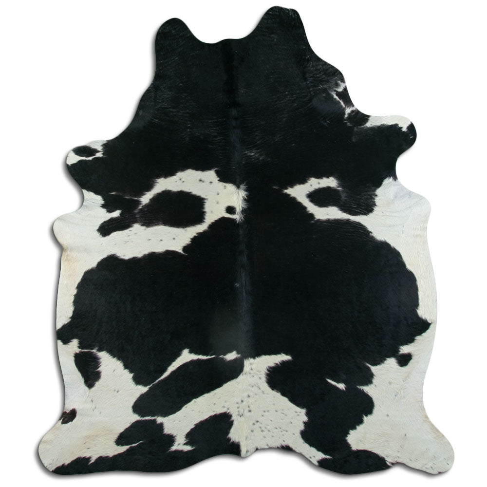 Černá a bílá hovězí kůže XL