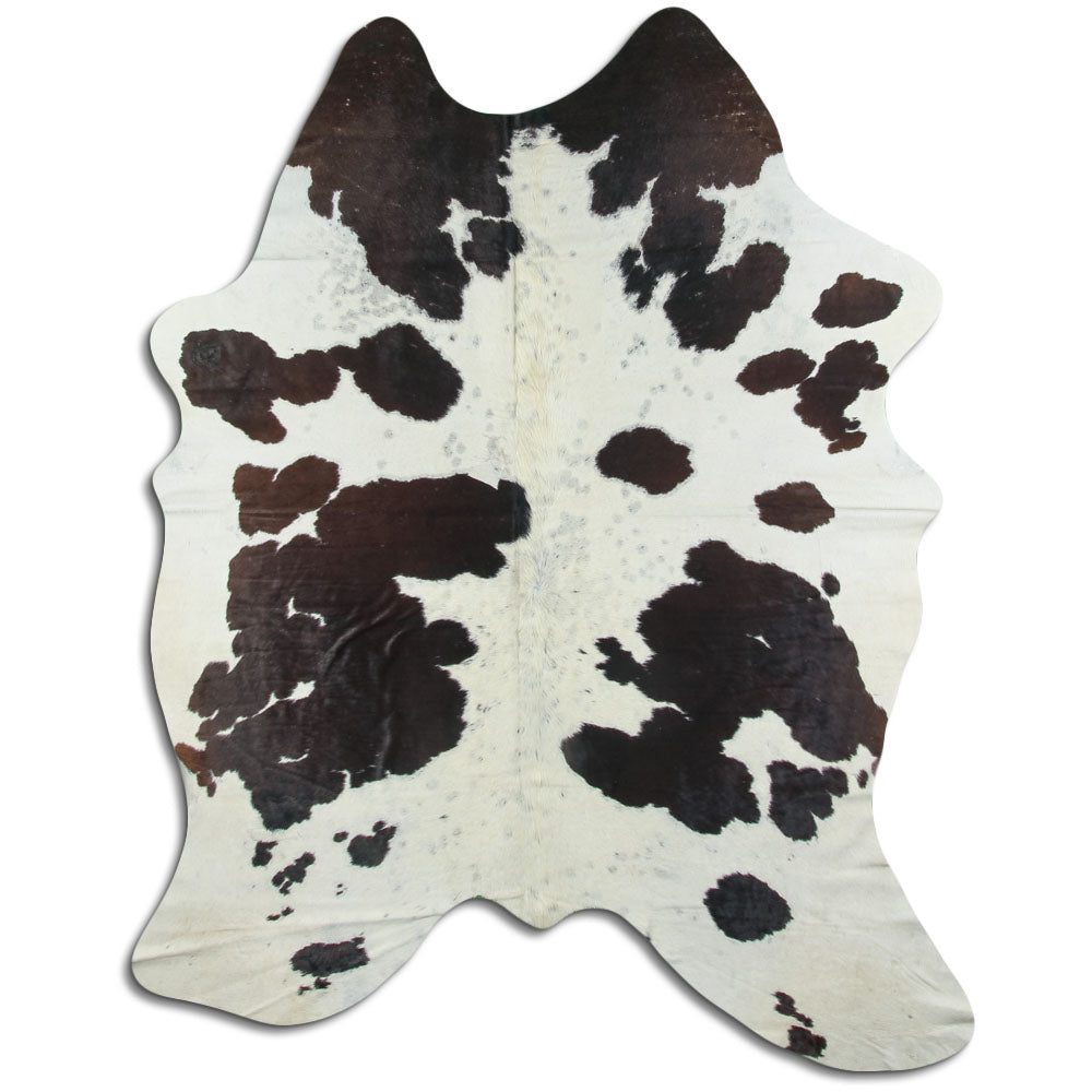 Černá a bílá hovězí kůže XL