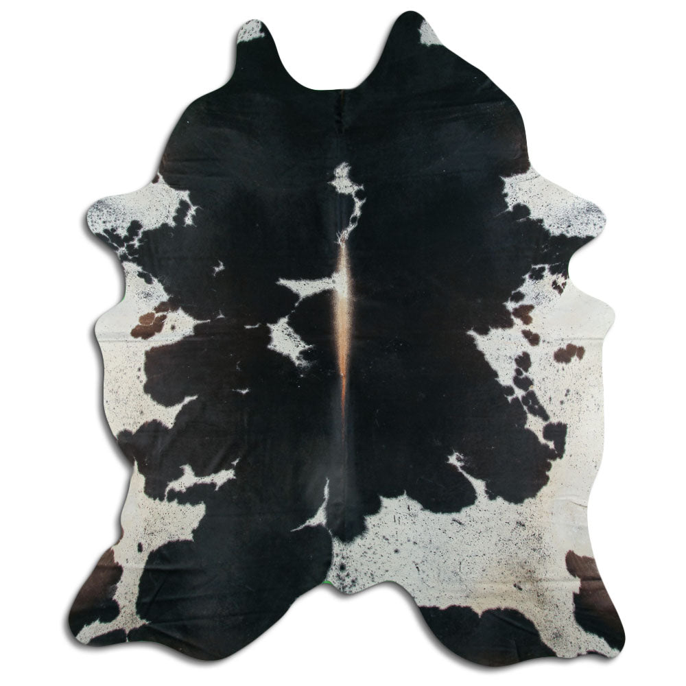Černá a bílá hovězí kůže XXXL