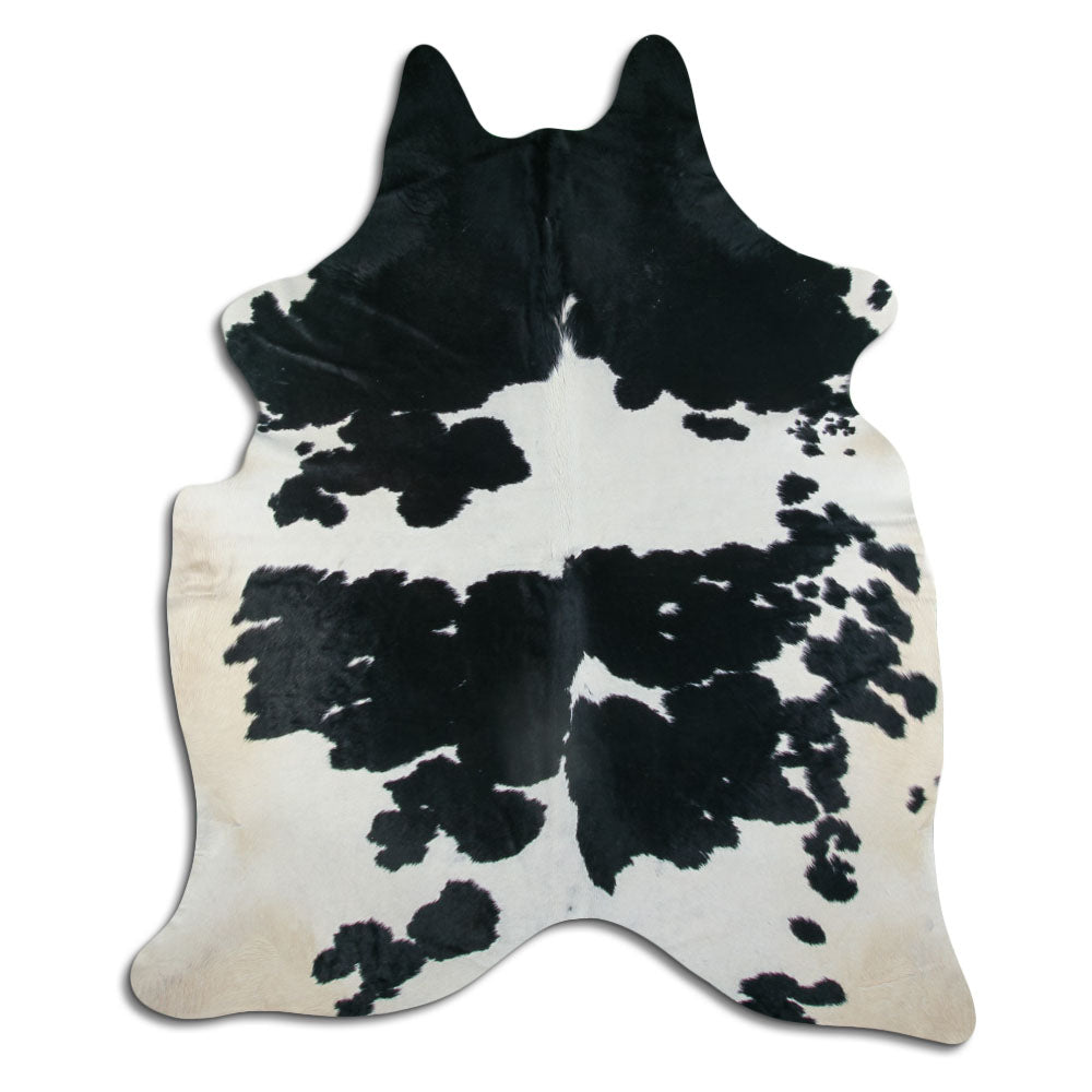 Černá a bílá hovězí kůže XXL