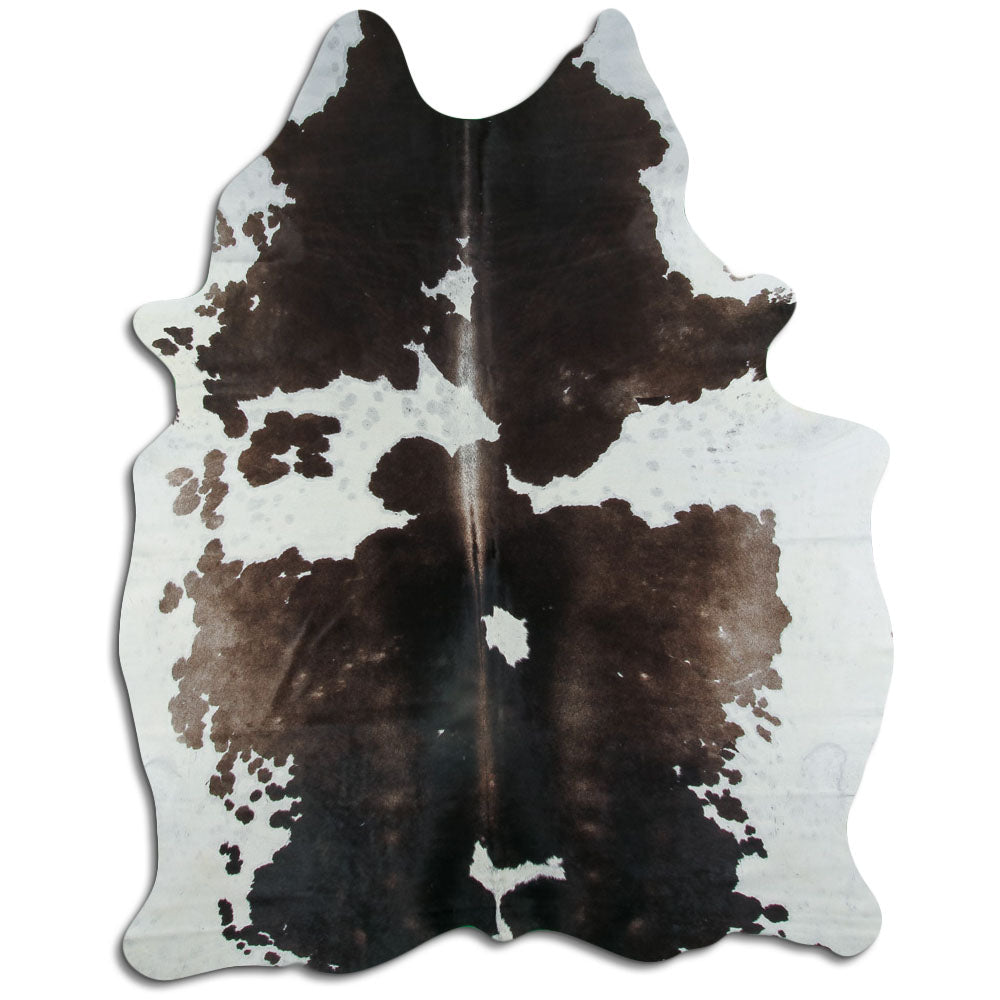 Černá a bílá hovězí kůže XL