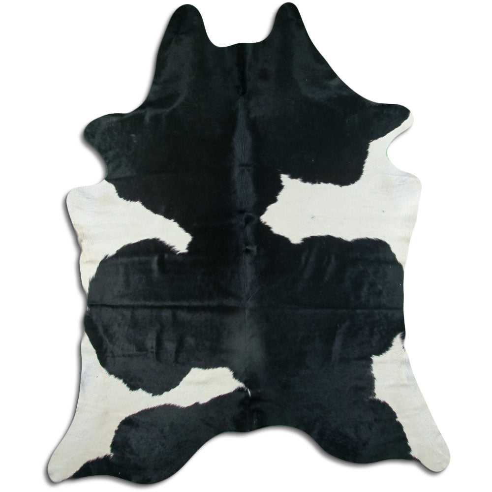 Černá a bílá hovězí kůže XXL