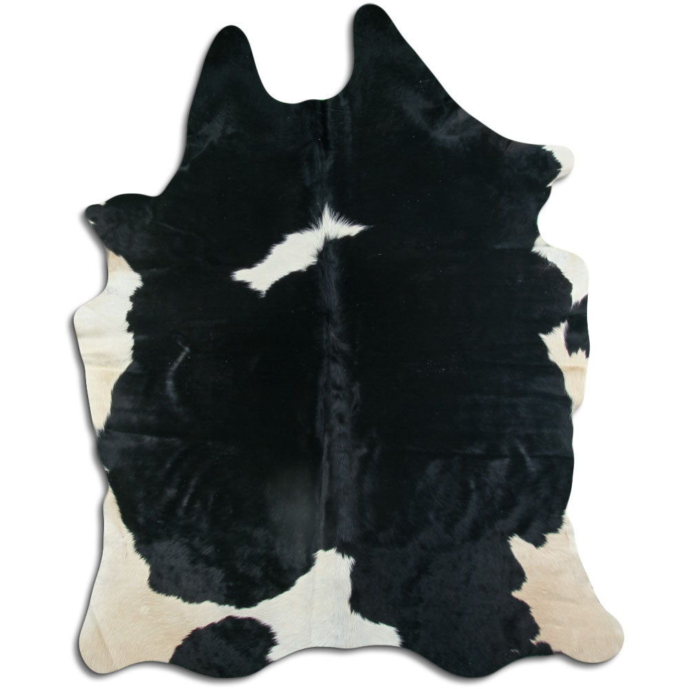 Černá a bílá hovězí kůže XL