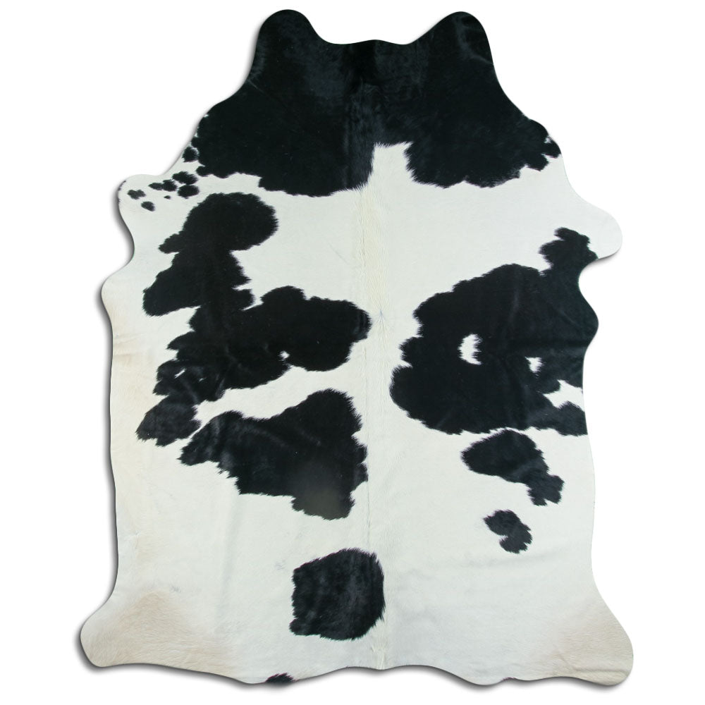 Černá a bílá hovězí kůže XXL