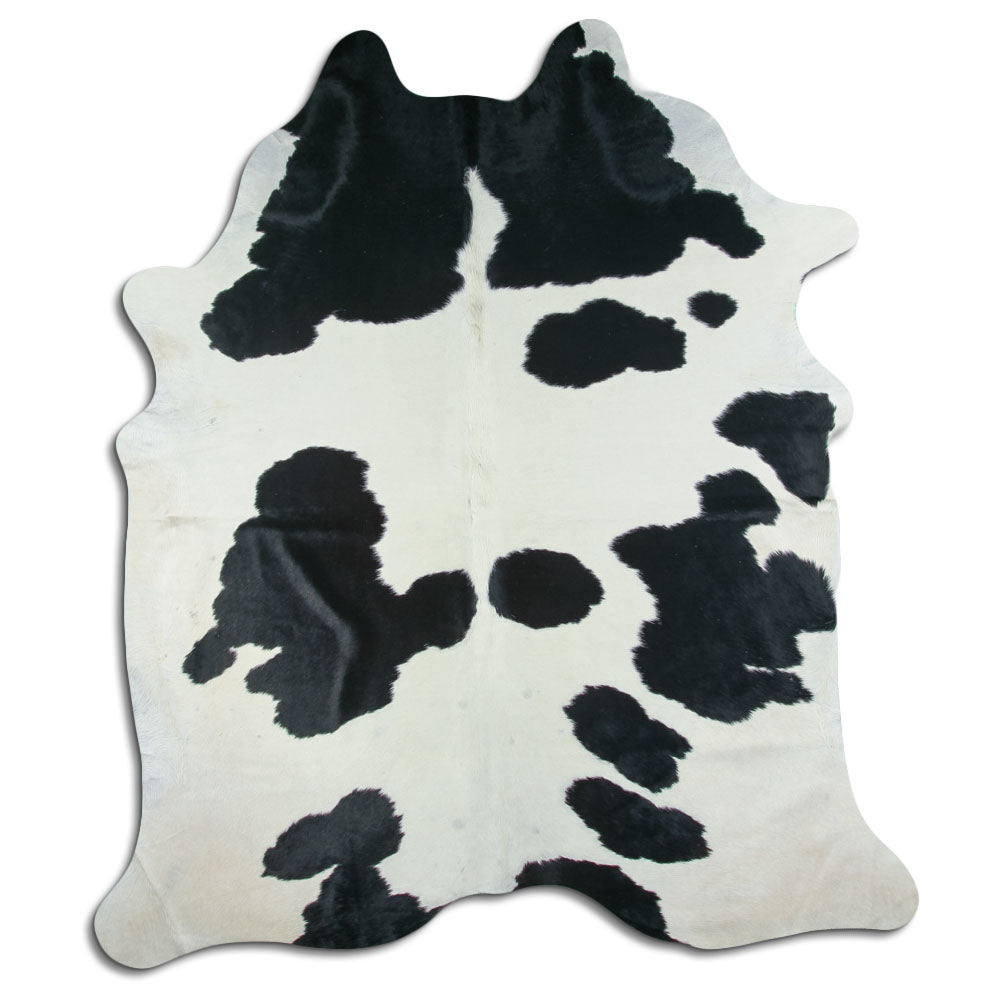 Černá a bílá hovězí kůže XXL