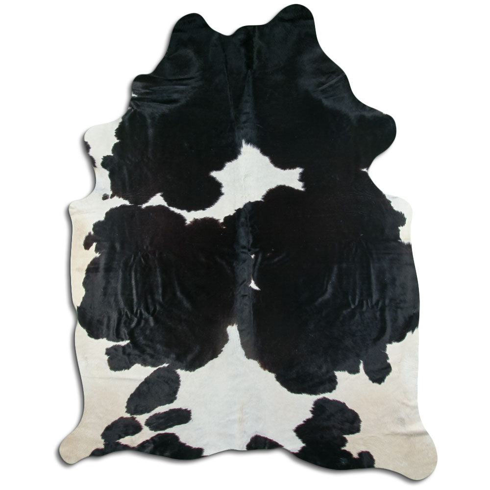 Černá a bílá hovězí kůže XXL