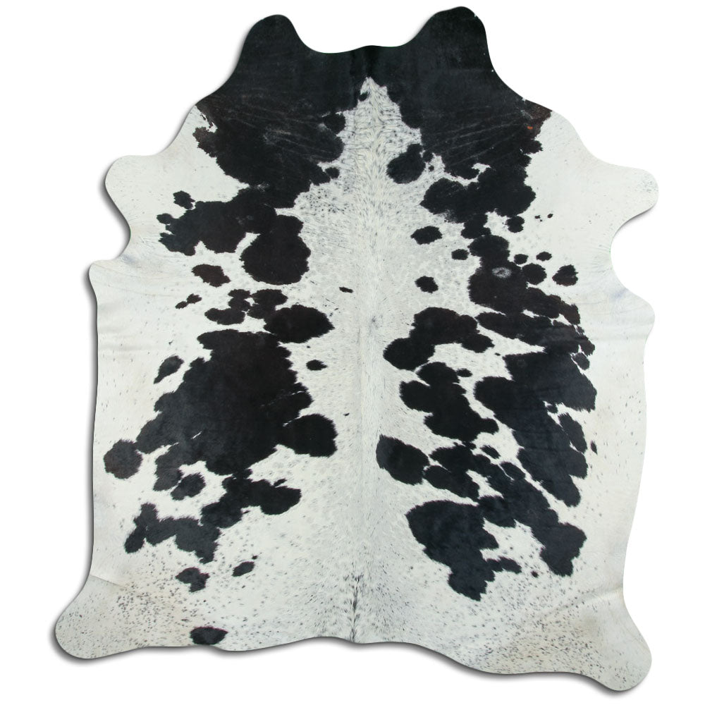 Černá a bílá hovězí kůže XXL