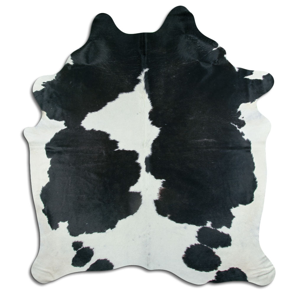 Černá a bílá hovězí kůže XXL