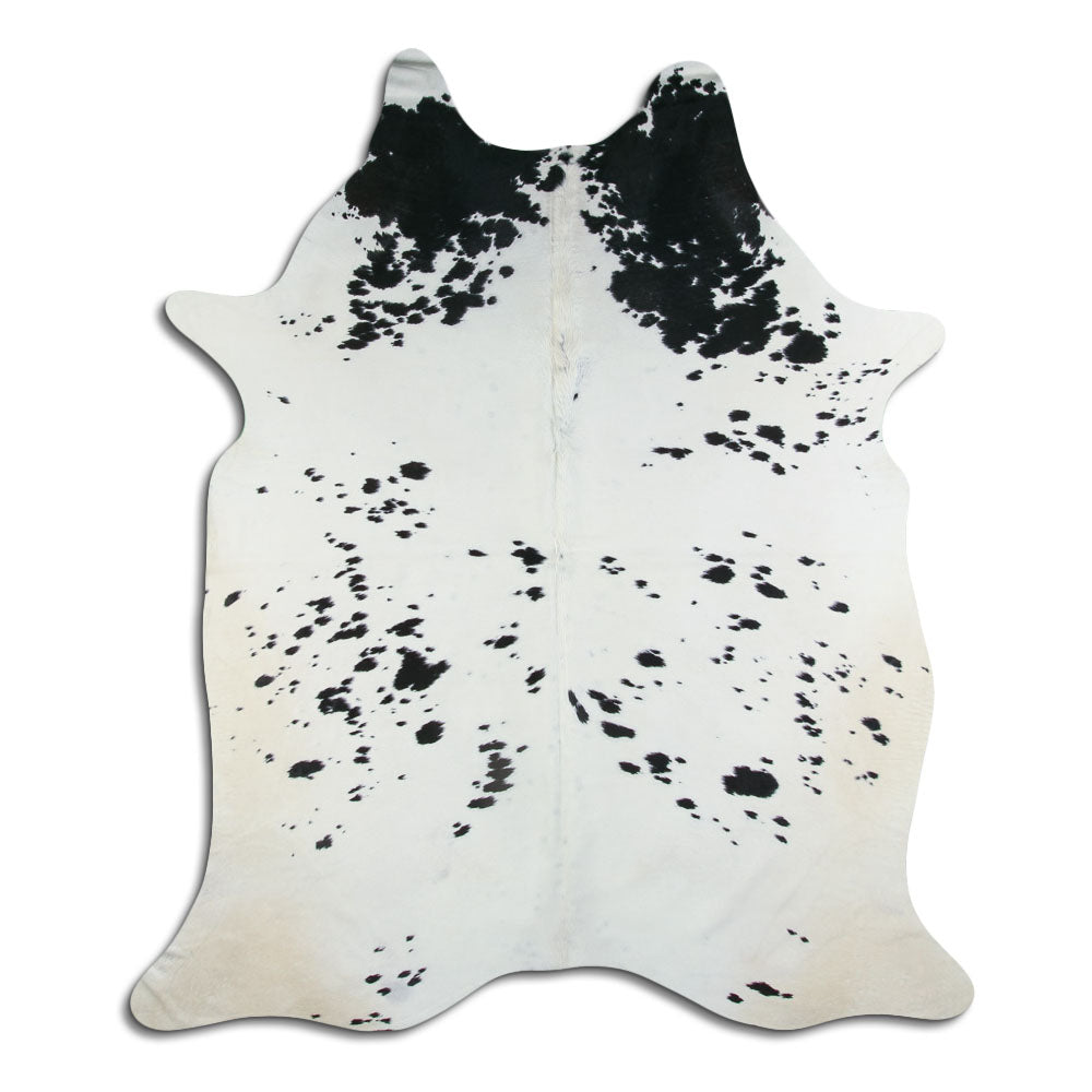Černá a bílá hovězí kůže XXL