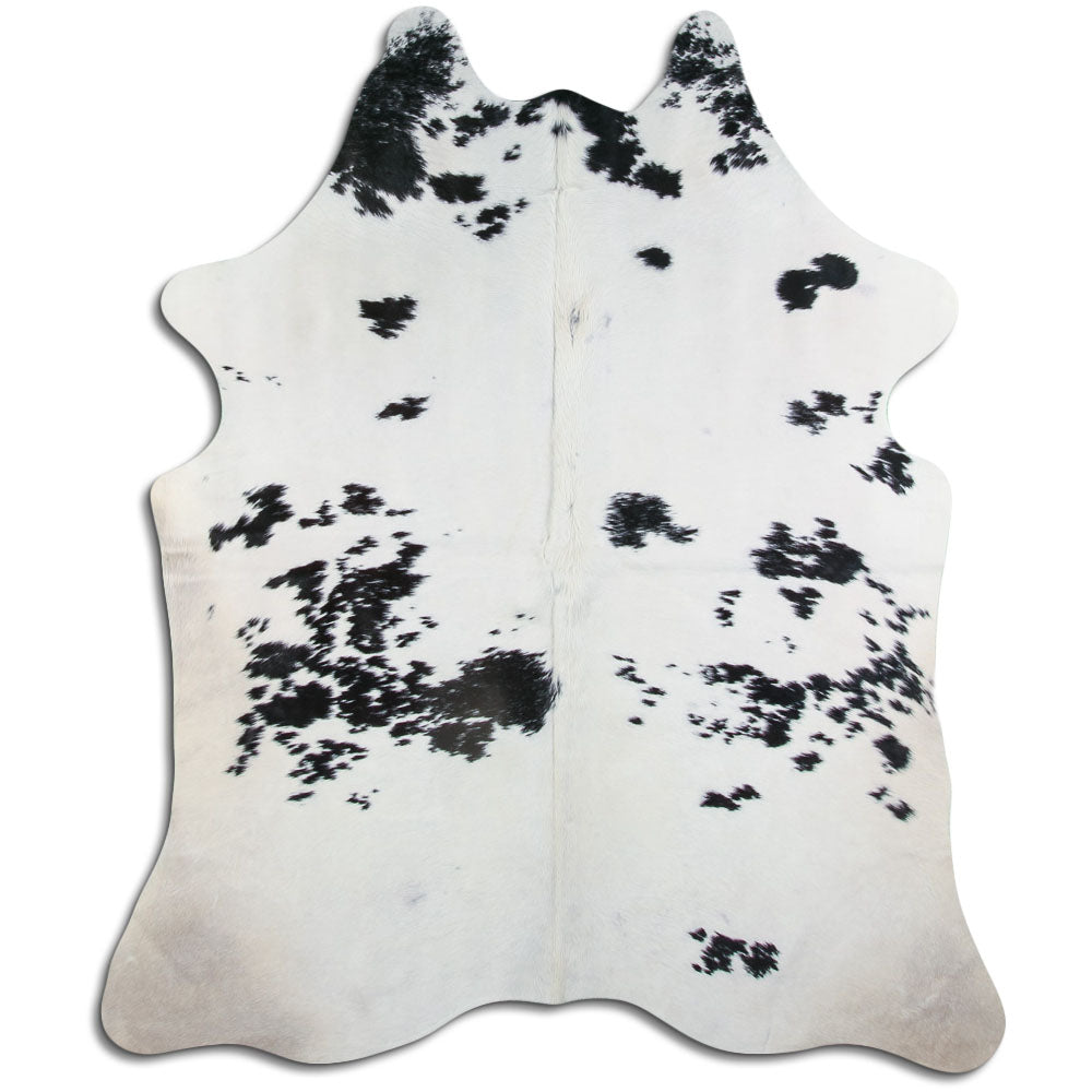 Černá a bílá hovězí kůže XL