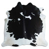 Black and white cowhide rug L
