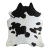 Black and white cowhide rug XL