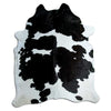 Black and white cowhide rug XL