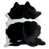 Black and white cowhide rug XL