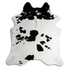 Black and white cowhide rug XL