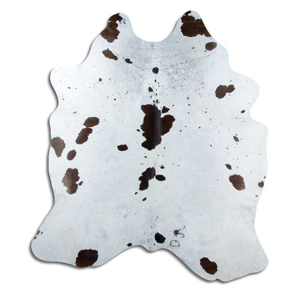 Black and white cowhide rug XL