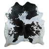 Black and white cowhide rug XL