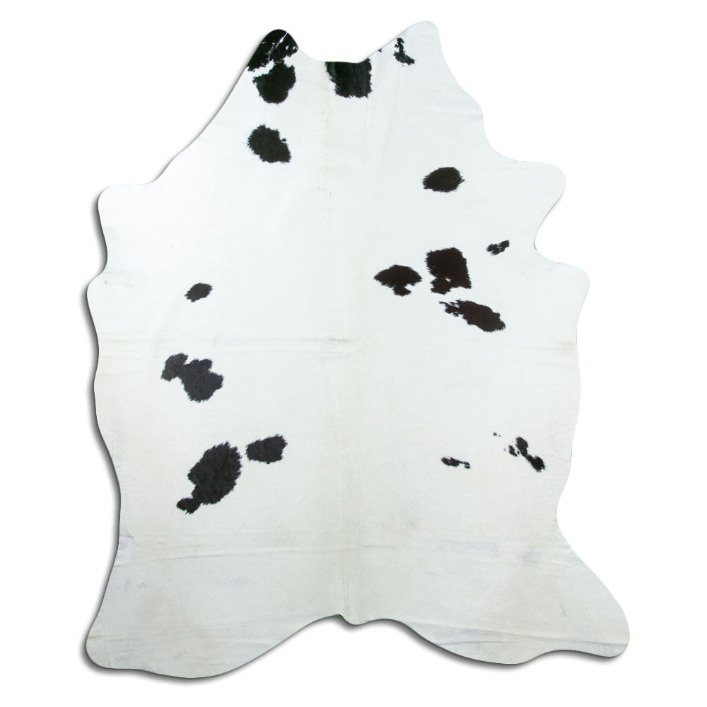 Black and white cowhide rug XL