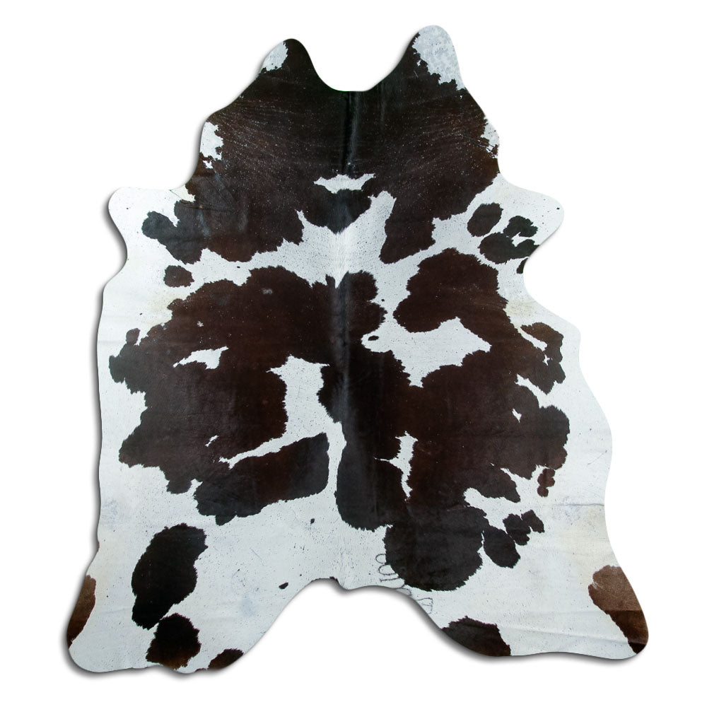 Black and white cowhide rug XL