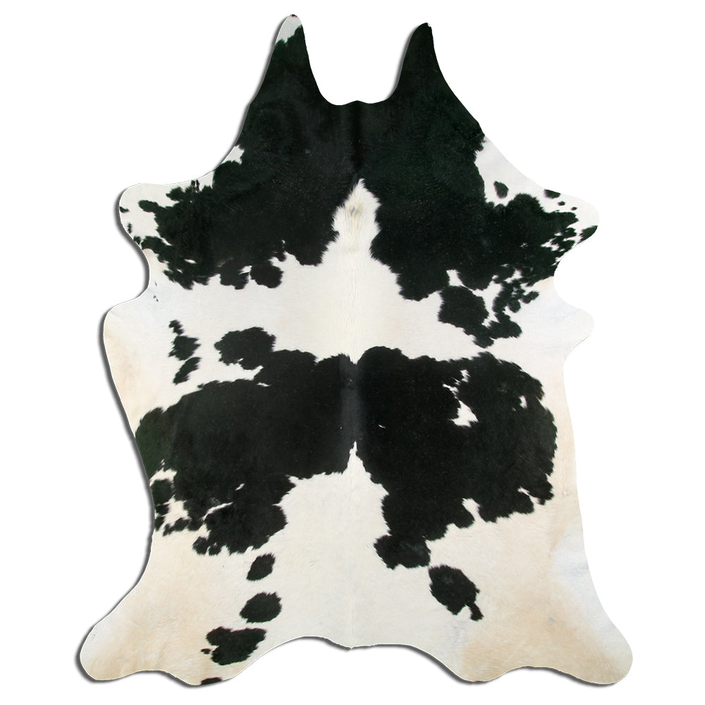 Černá a bílá hovězí kůže XXL