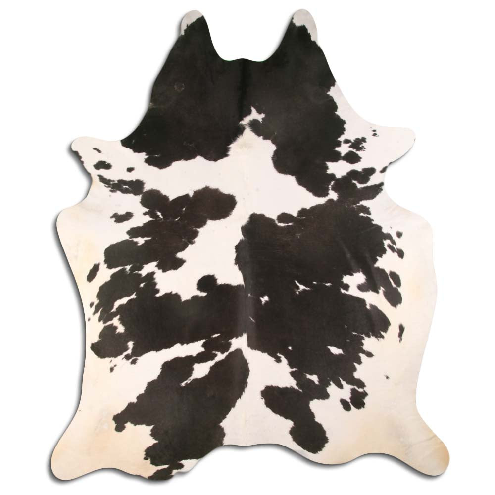 Černá a bílá hovězí kůže XXL