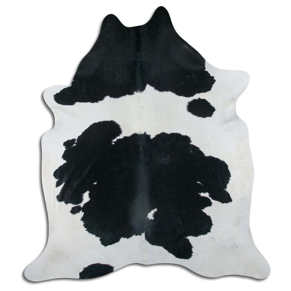 Černá a bílá hovězí kůže XXL