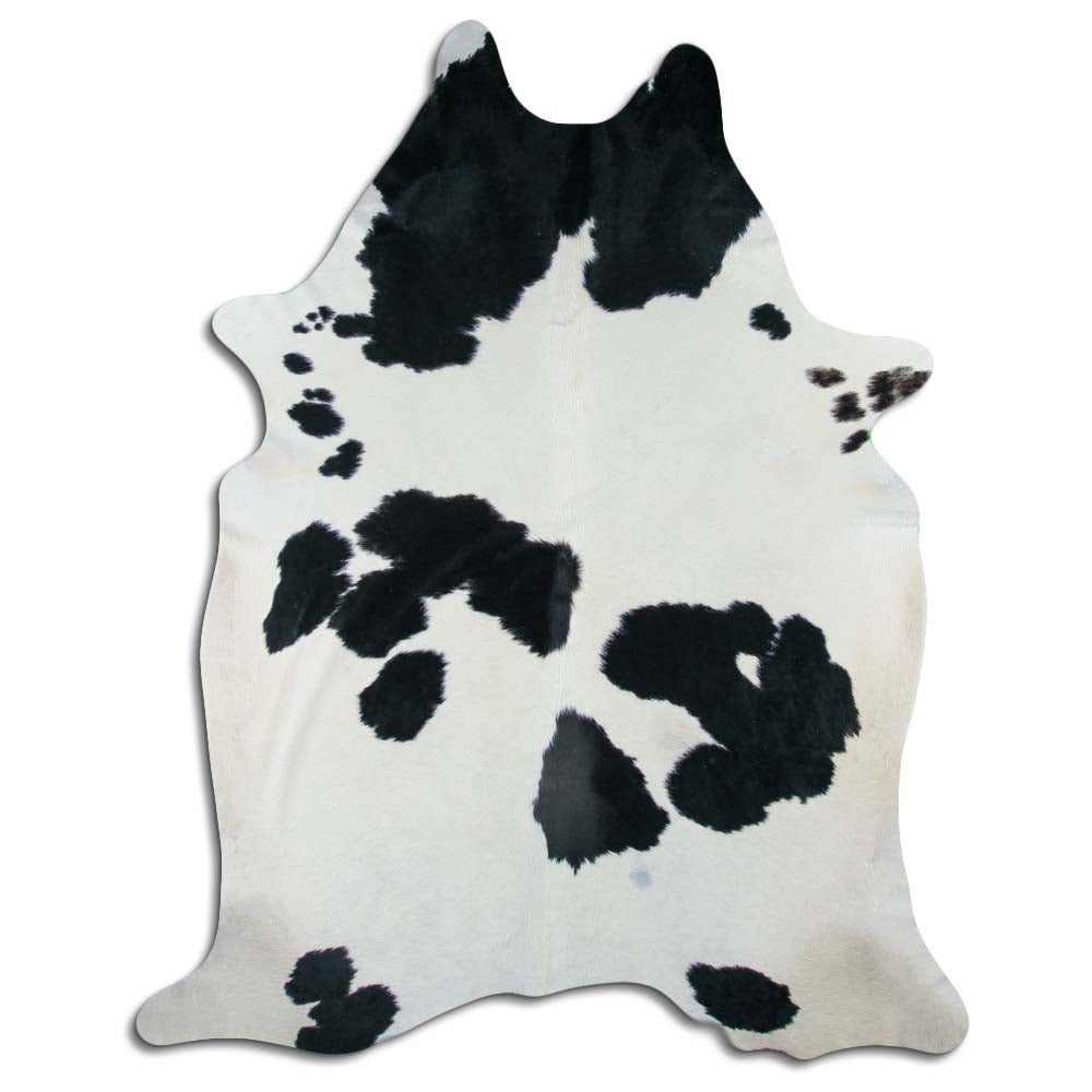 Černá a bílá hovězí kůže XXL