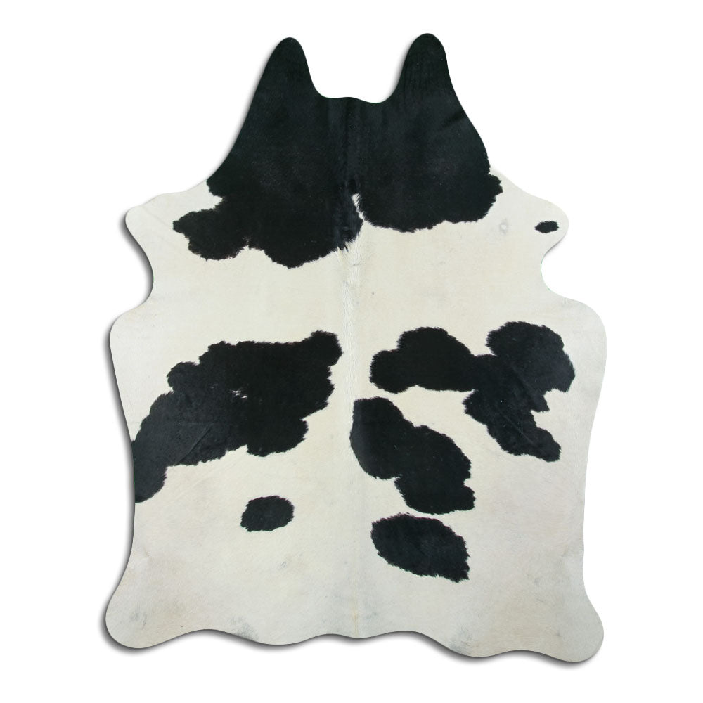 Černá a bílá hovězí kůže XL