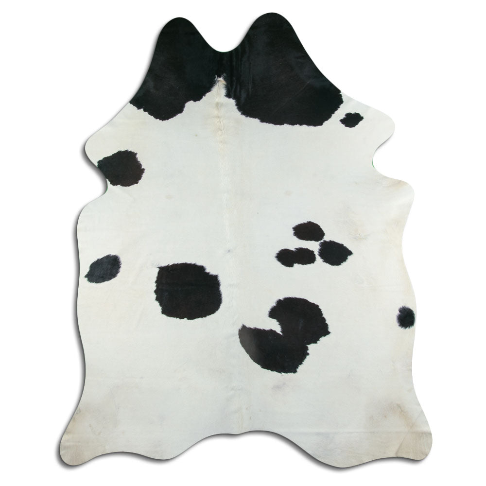 Černá a bílá hovězí kůže XXL