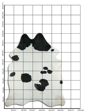 Black and white cowhide rug XXL