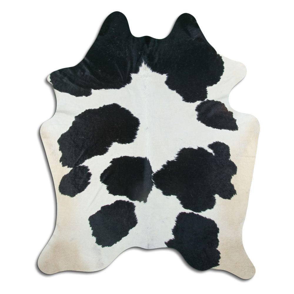 Černá a bílá hovězí kůže XL