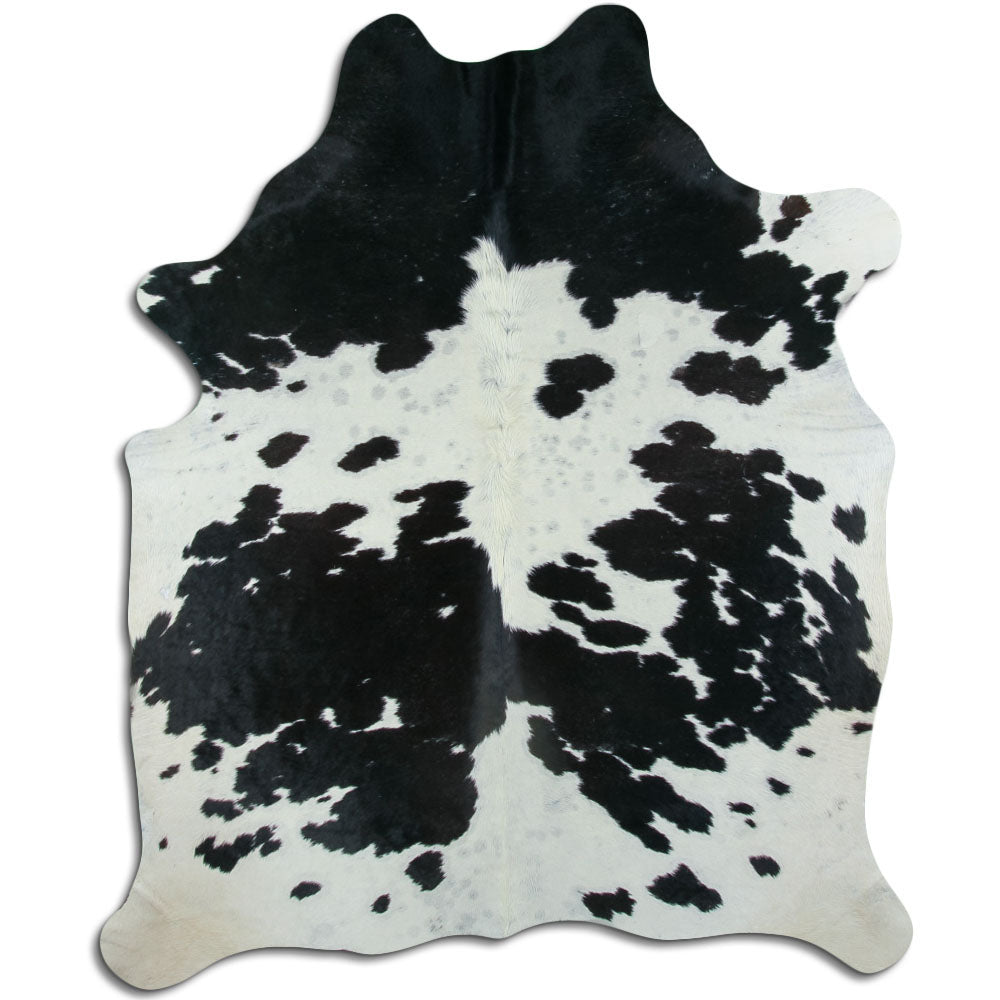 Černá a bílá hovězí kůže XL