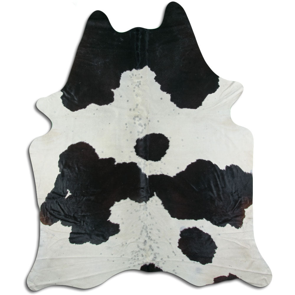 Černá a bílá hovězí kůže XXL