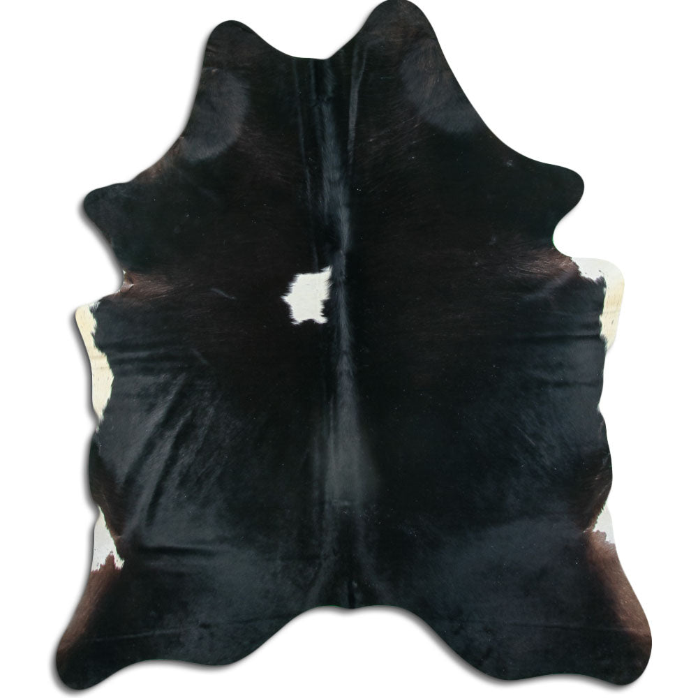 Černá a bílá hovězí kůže XL
