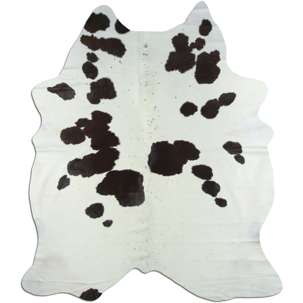 Černá a bílá hovězí kůže XL