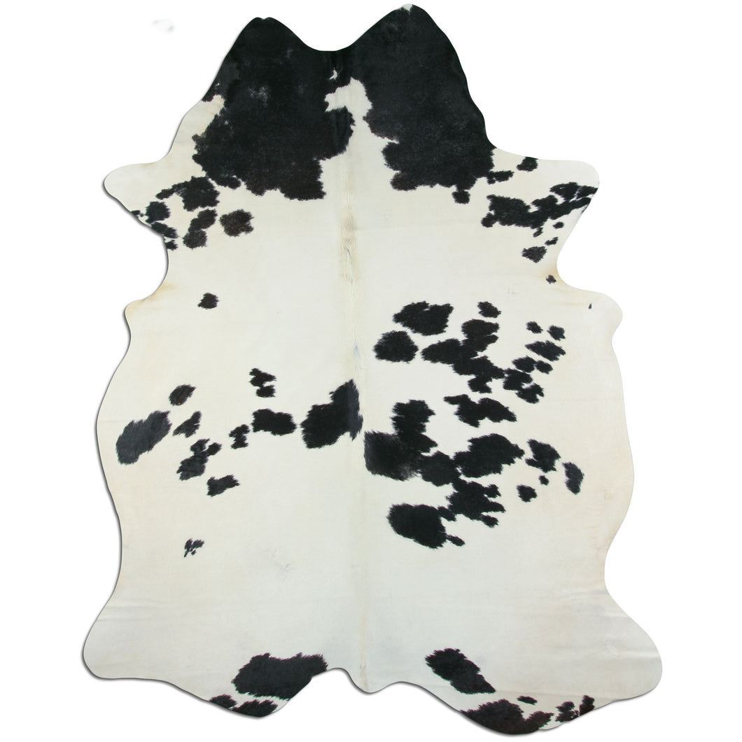 Černá a bílá hovězí kůže XXL