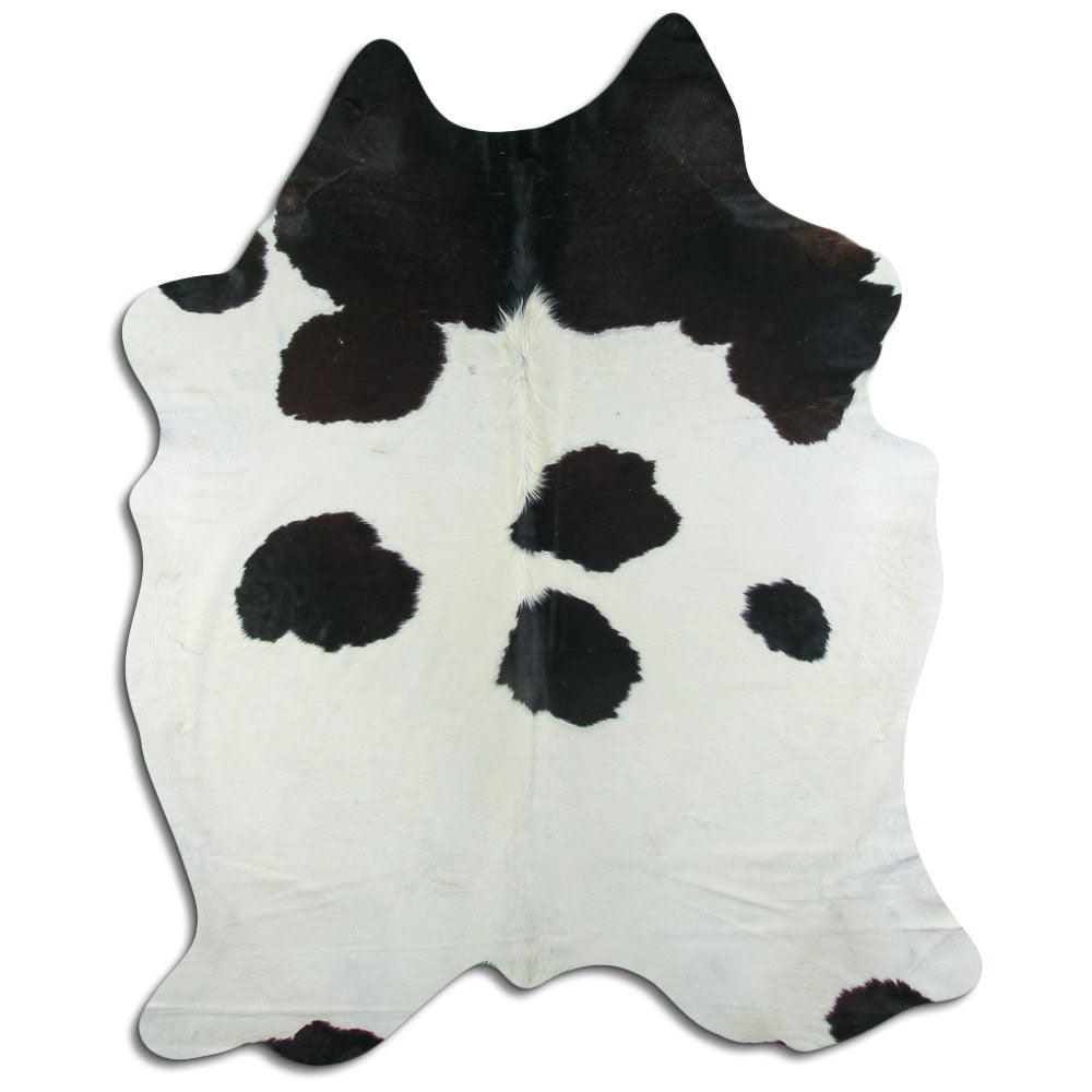 Black and white cowhide rug XL