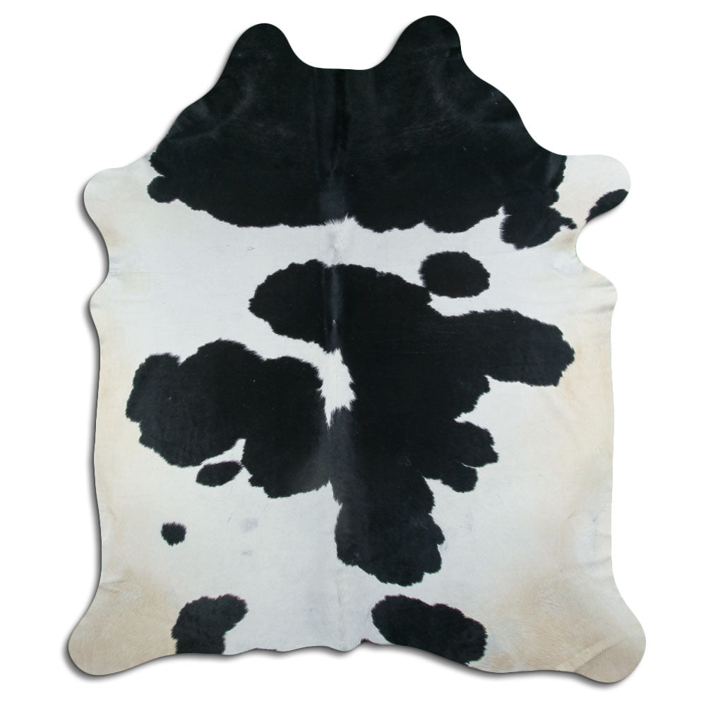 Černá a bílá hovězí kůže XXL