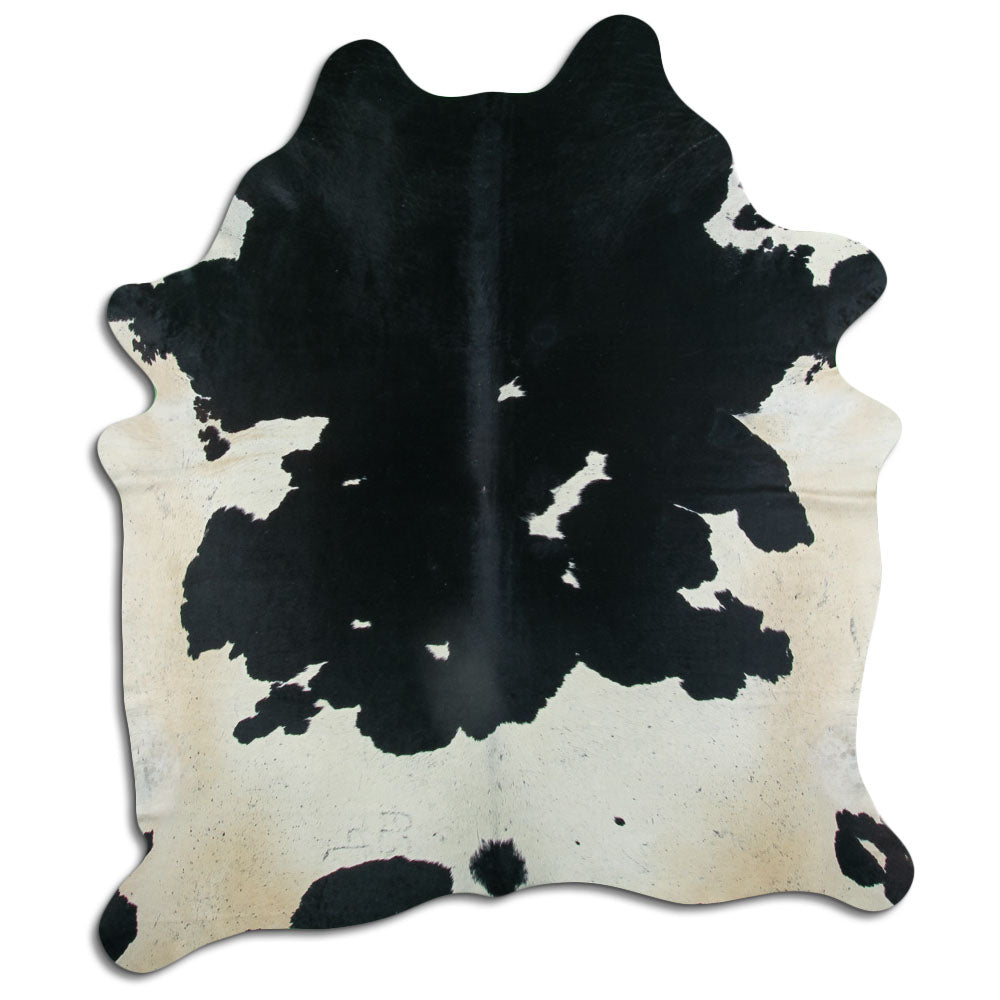 Černá a bílá hovězí kůže XXL