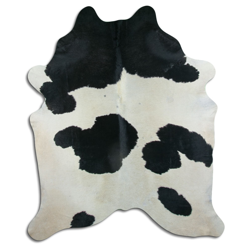 Černá a bílá hovězí kůže XXL