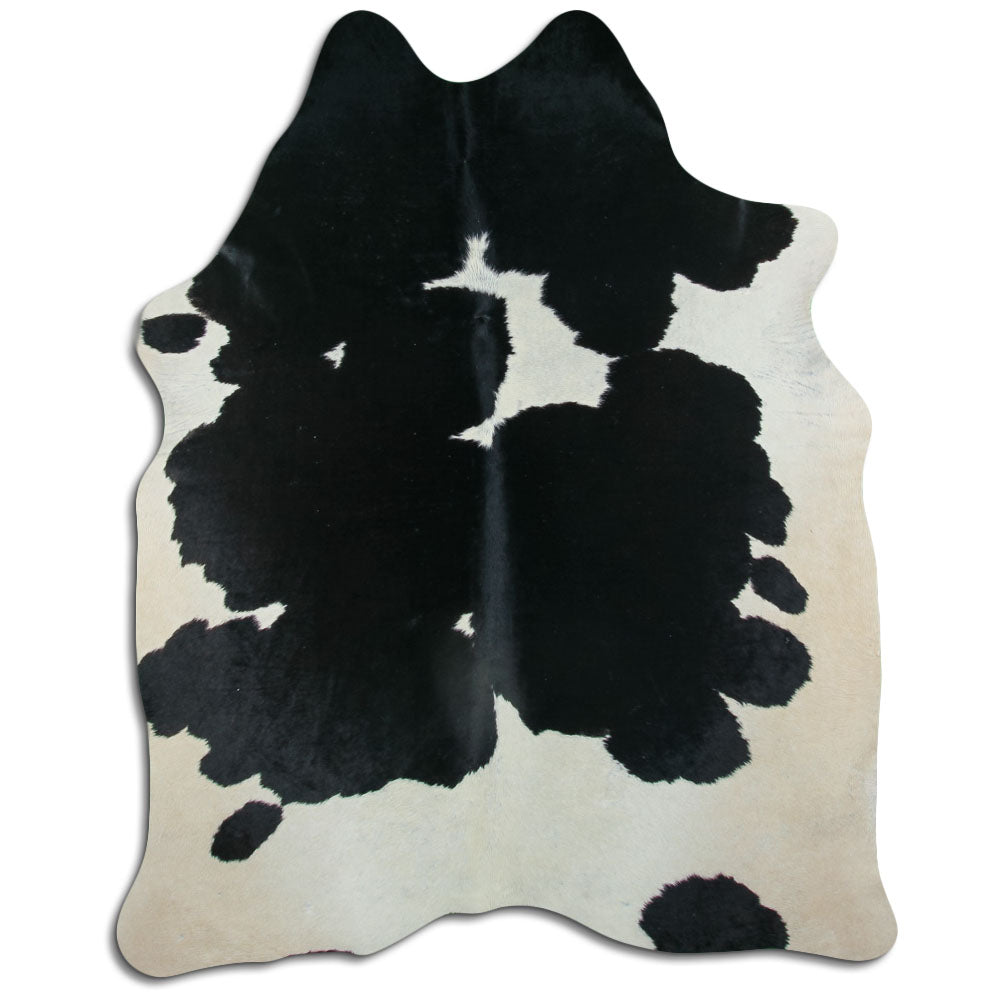 Černá a bílá hovězí kůže XL